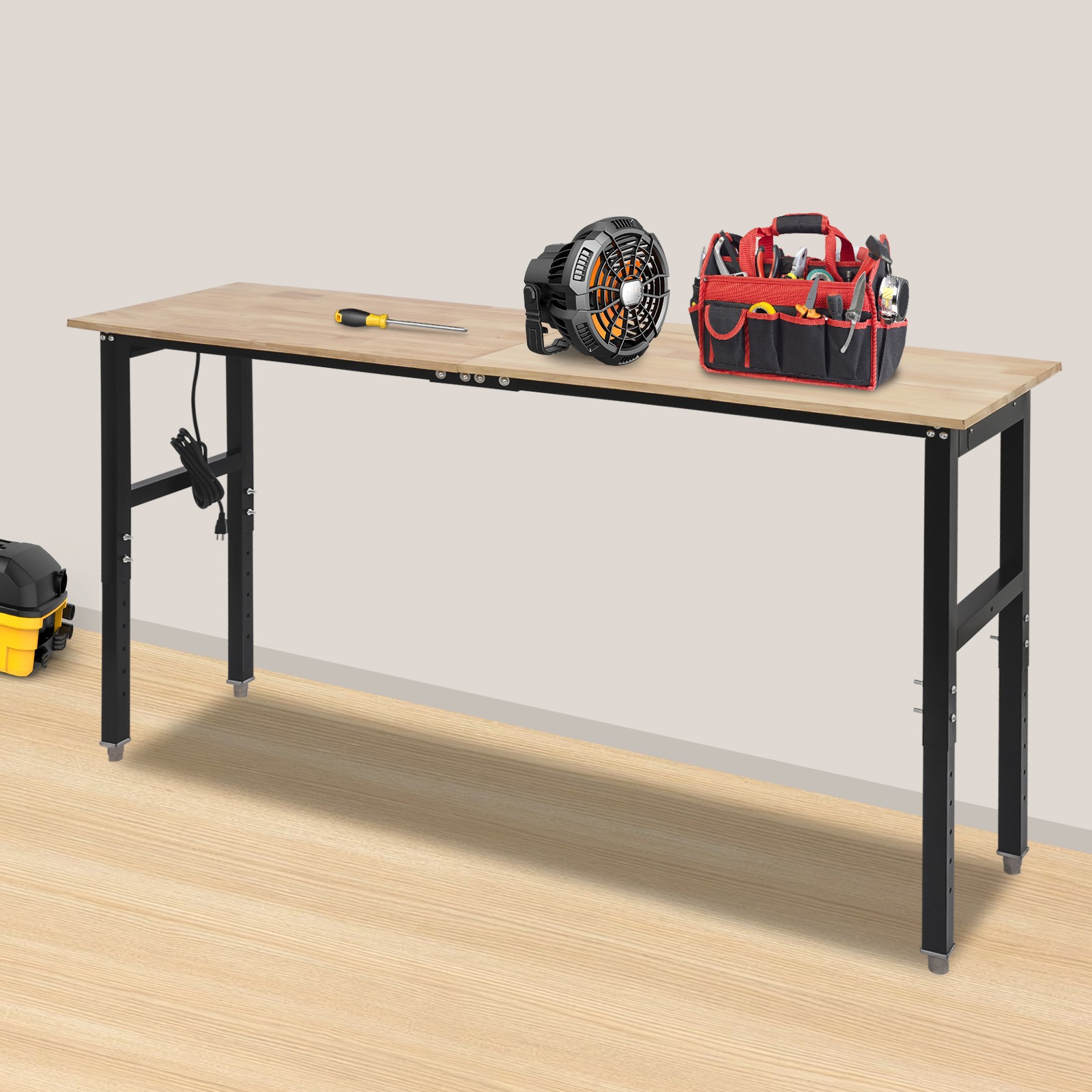 Workbench Heavy Duty Work Bench Adjustable Workbench Freestanding 907kg/2000lbs
