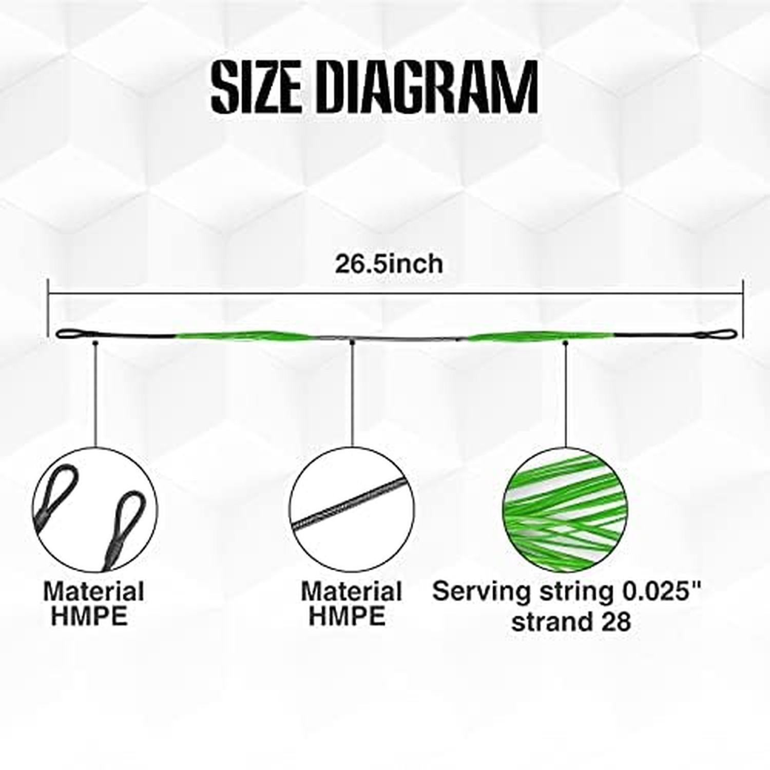 EOUS 26.5" Recurve Crossbow Strings Replacement String for Crossbow Recurve B...