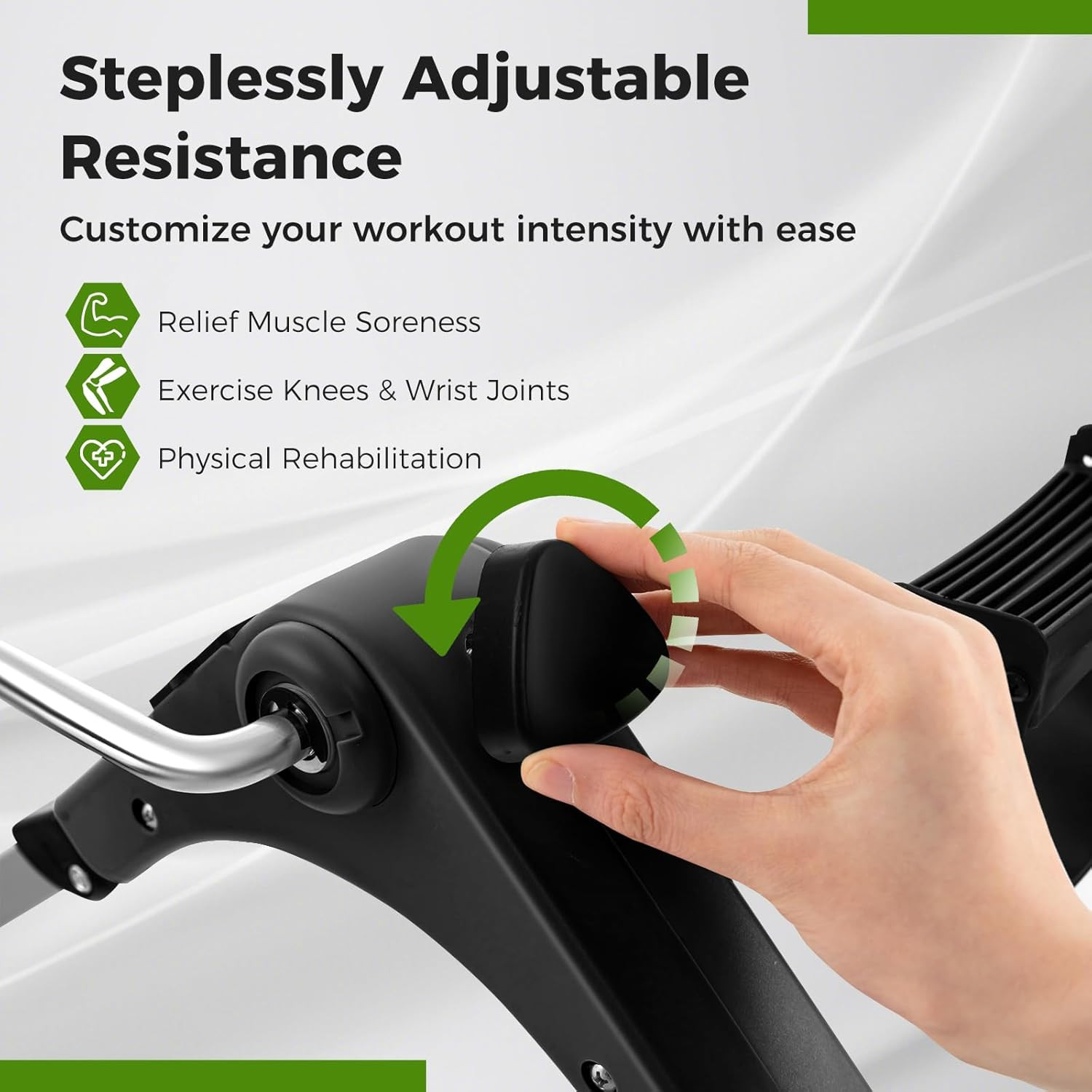 under Desk Bike Pedal Exerciser, Folding Mini Exercise Bike with LCD Display for