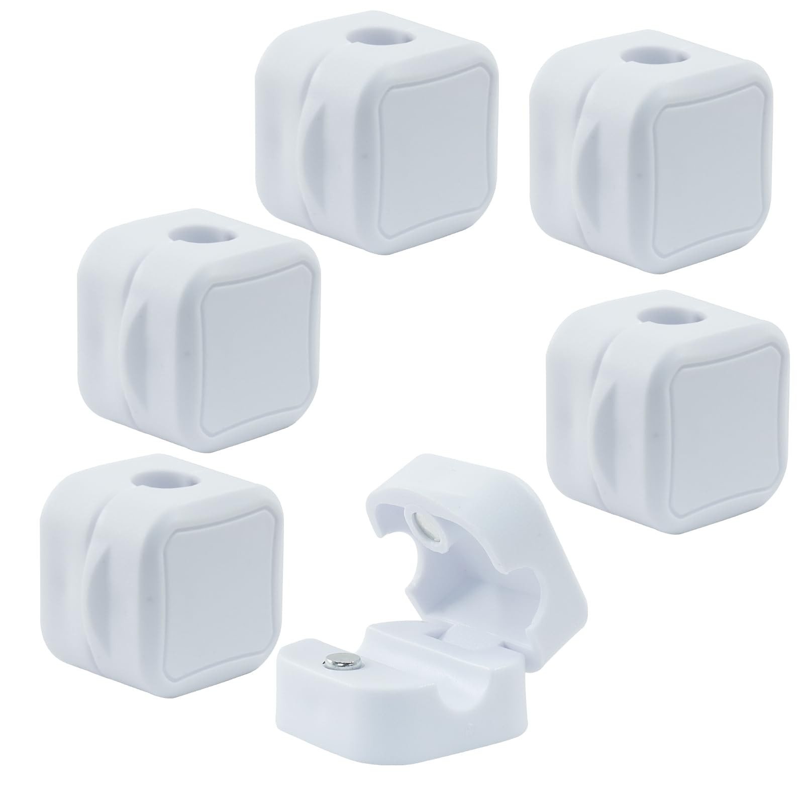 6 Pack Magnetic Cable Clips, Adjustable Cord Organizer Desk , Smooth Cable Ho...