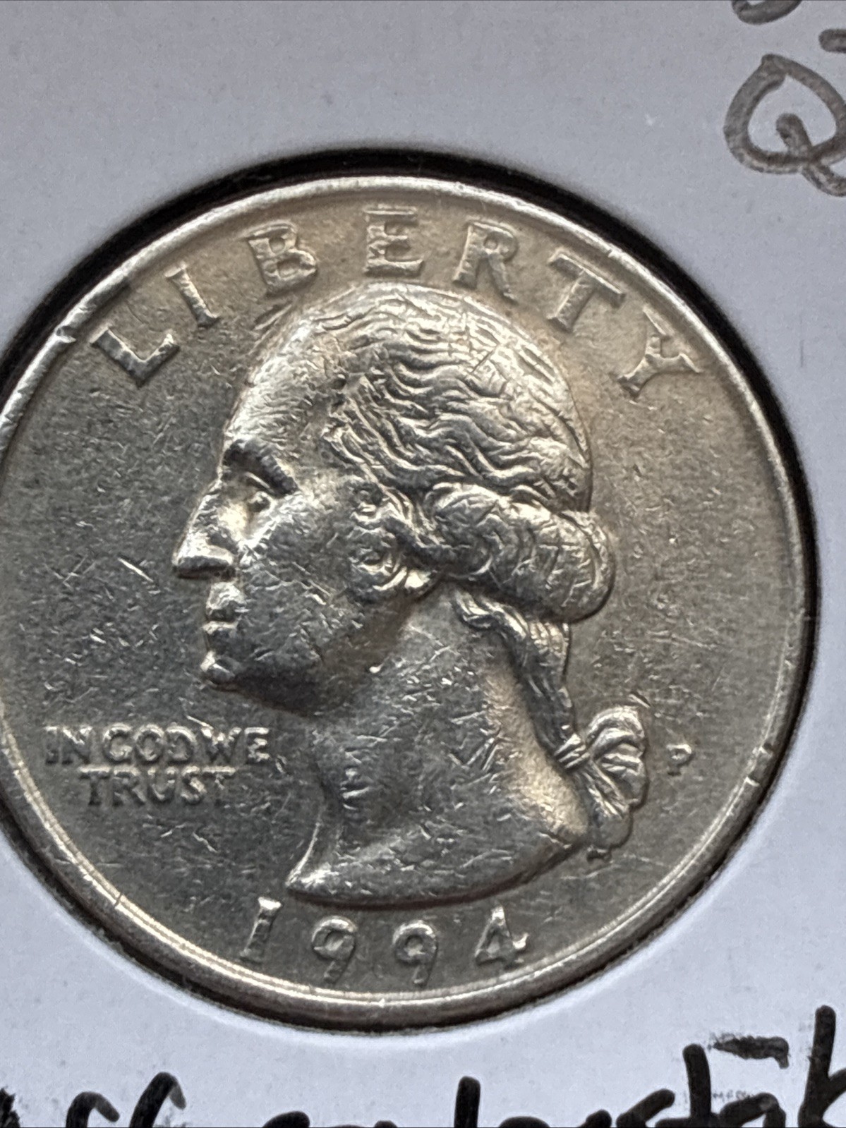 1994-P Washington Quarter Broadstruck/Off-Center Strike Error