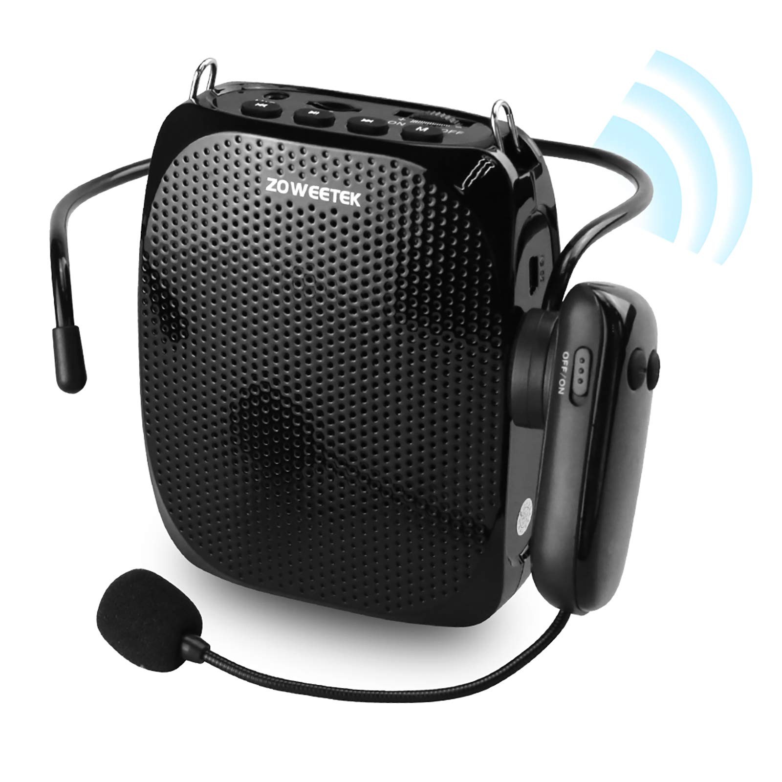 ZOWEETEK Original Voice Amplifier for Teachers with 2 Microphones, Black