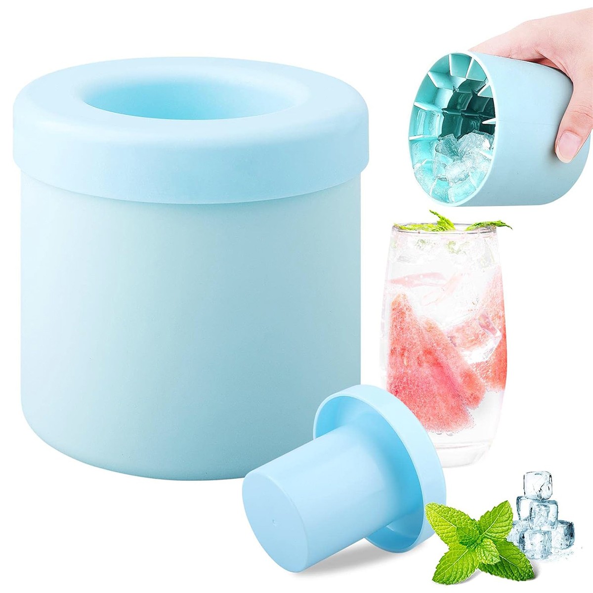 Quick Release lce Cube Mold Silicone Bucket for lce Craft DlY 1pc