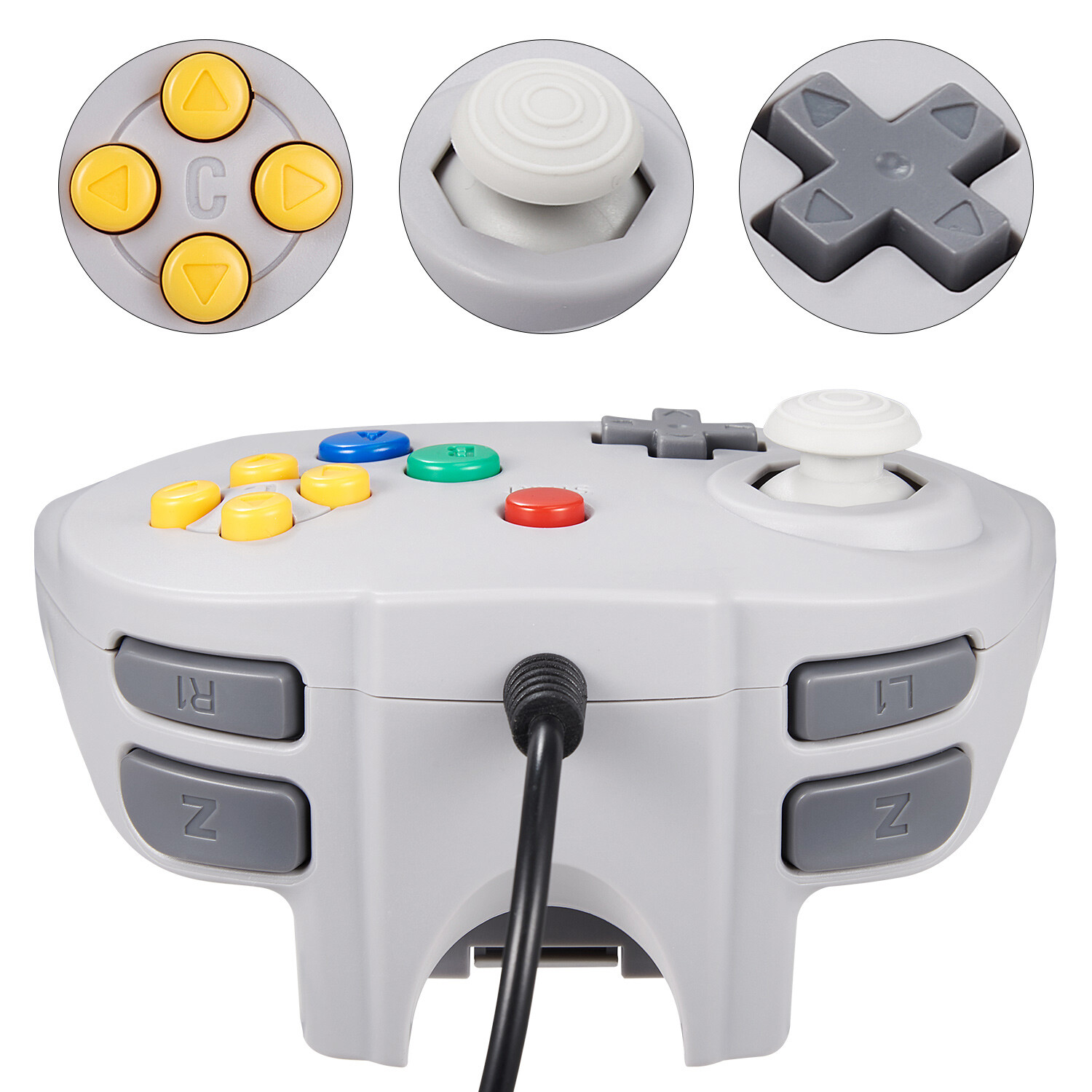 Wired N64 Controller Joystick Compatible with Nintendo64 N64 Video Game Console
