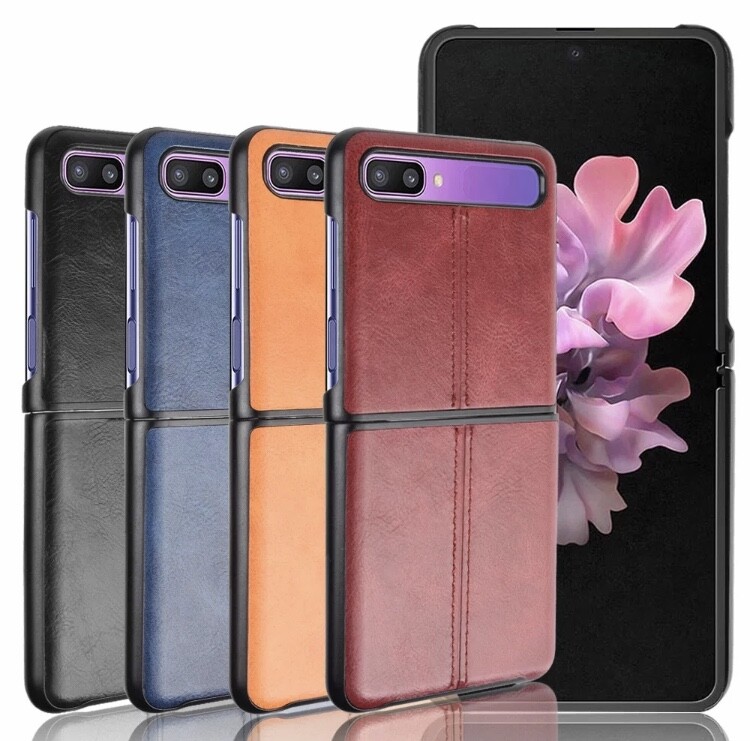 Phone case for Samsung Galaxy Z Flip 6.7`` PU Leather Case Hard Matte Back cover