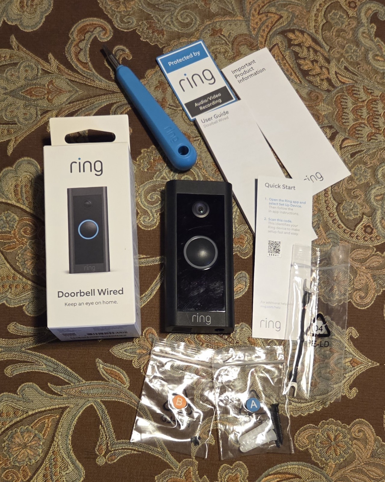 Ring Video Doorbell Wired - Black