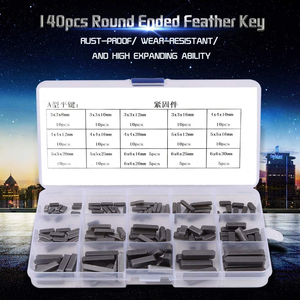 Parallel Square Stock Key, Shaft Feather Key, Key Stock Assortment, Parallel Dri