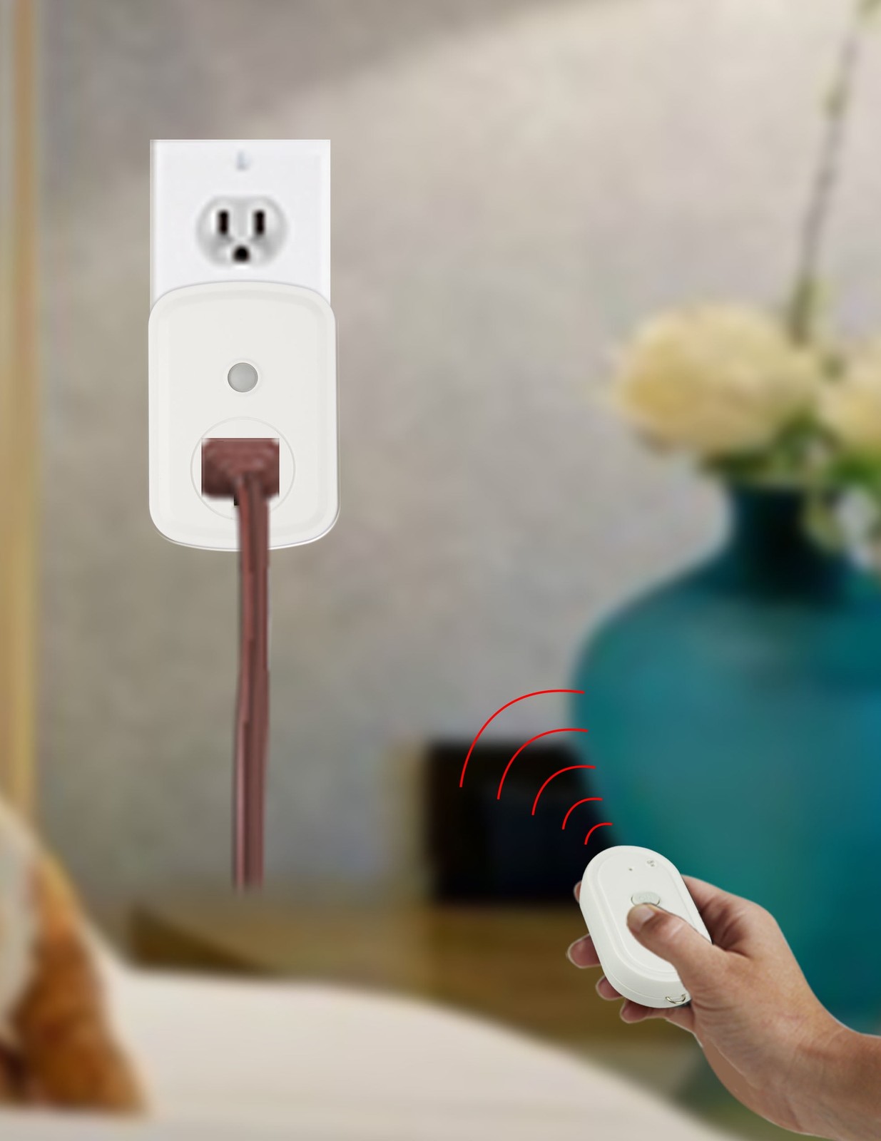Hyper Tough Indoor 1-Outlet Wireless Remote Control, White