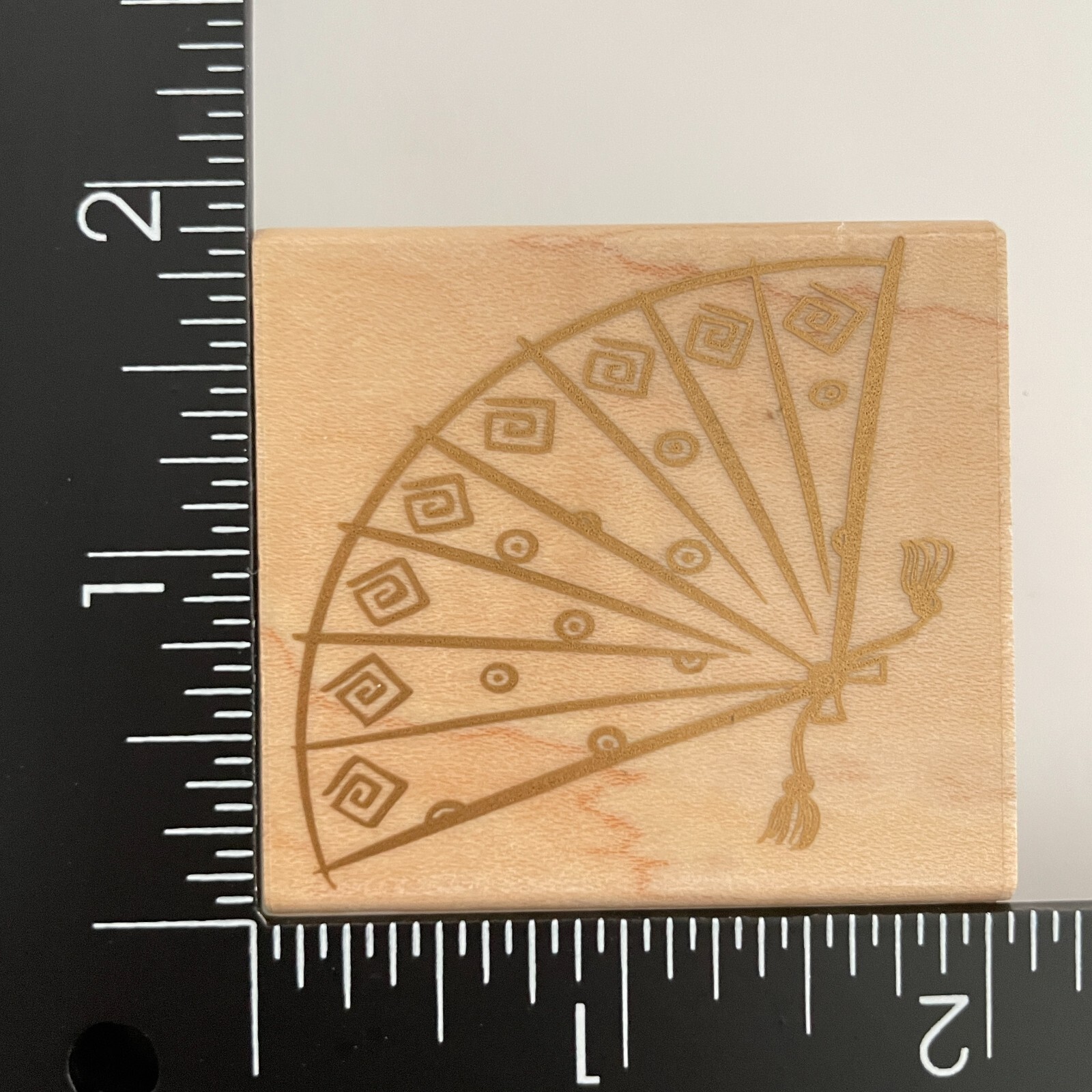 Hero Arts Asian Japonesque Fan E1699 Wood Mounted Rubber Stamp