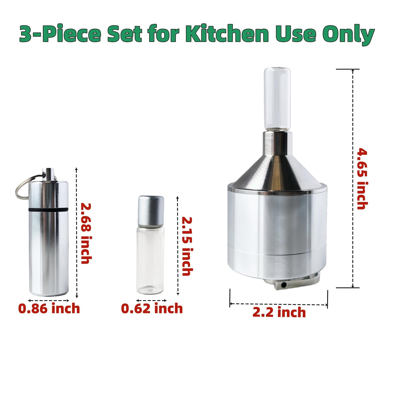 Spice Grinder【Silver】For Kitchen Use Only