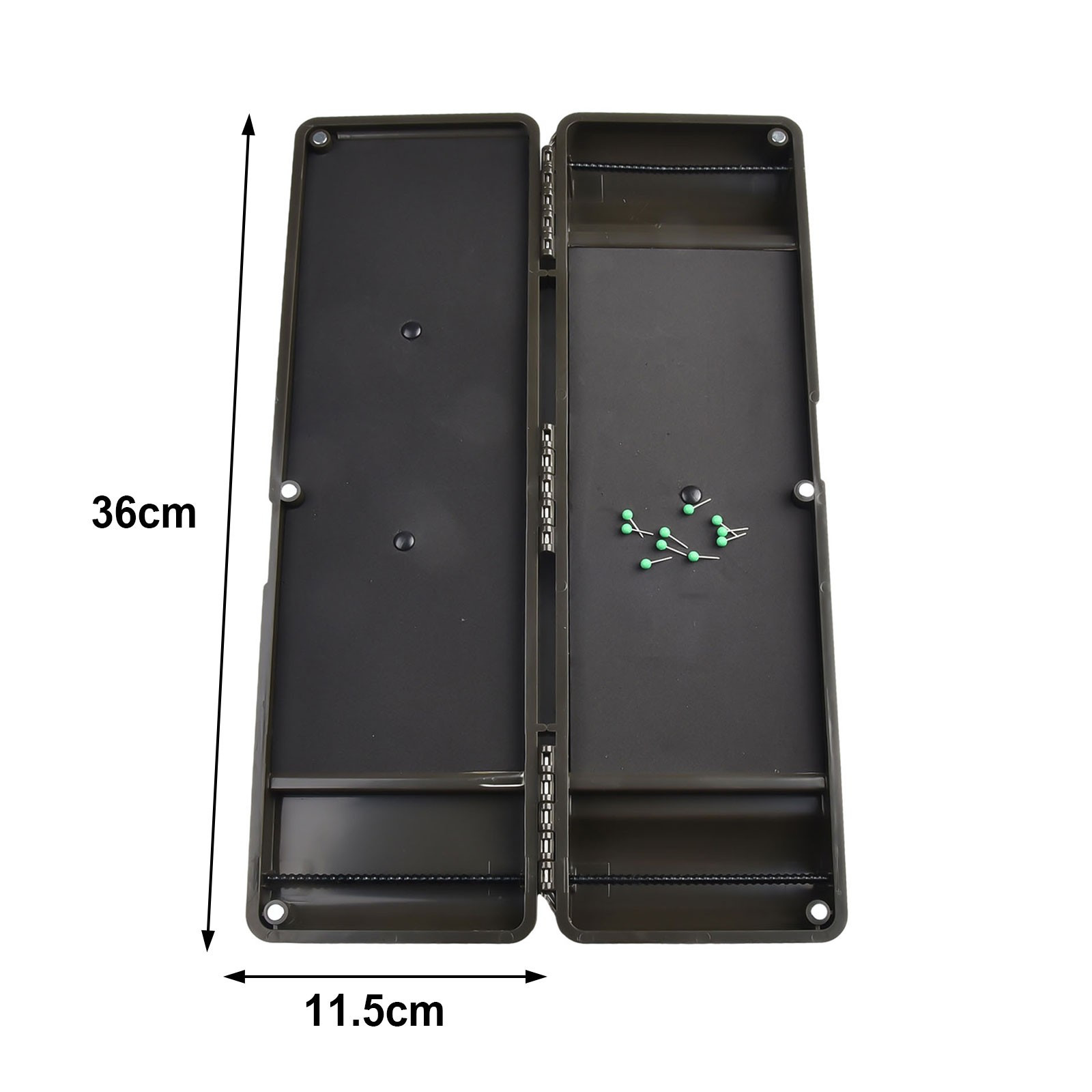 2023 New 1pc Fishing Line Box Cable Box 34.5*11*3.5cm About 379g Dark Army Green