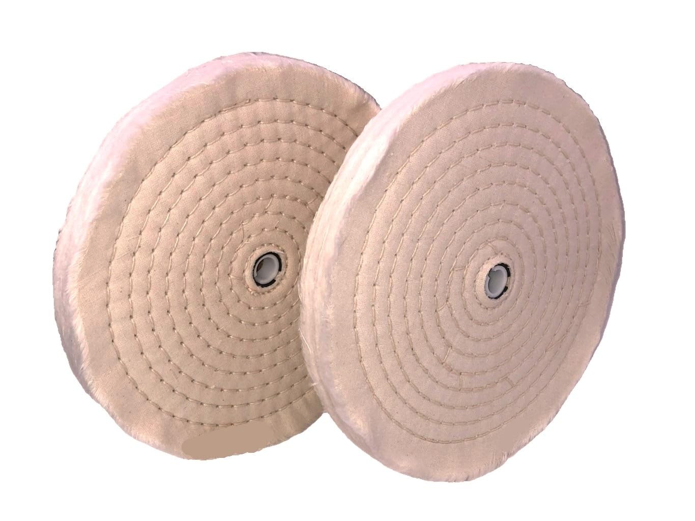 1 Pack 8" x 60 ply 5/8 Inch Arbor Hole Stitched cotton polishing buffing wheel