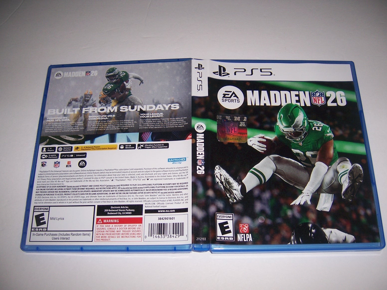 Authentic Box Case Replacement Sony PlayStation 5 PS5 For Madden NFL 26 2026
