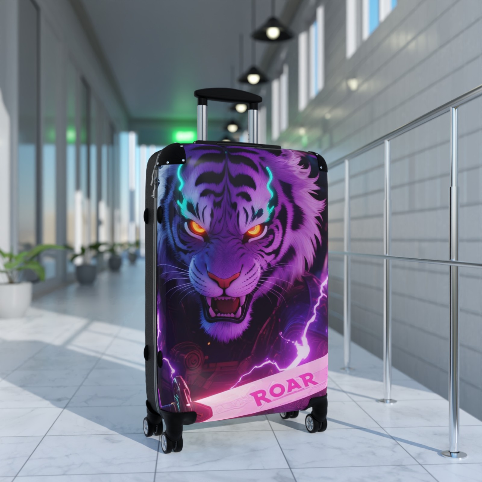 Neon Roaring Tiger Suitcase | Luggage
