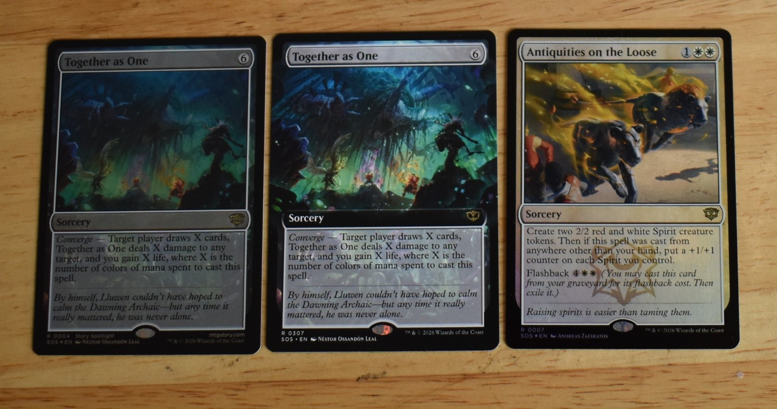 MTG 3x Rare Together as One, Antiquities On The Loose (some Foil)