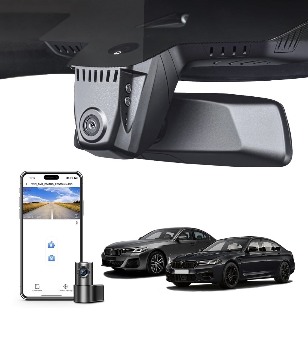 Front 4K & Rear 1080p Dash Cam for BMW 5 Series Gen7 G30 G31 G38 2018 2019 2020