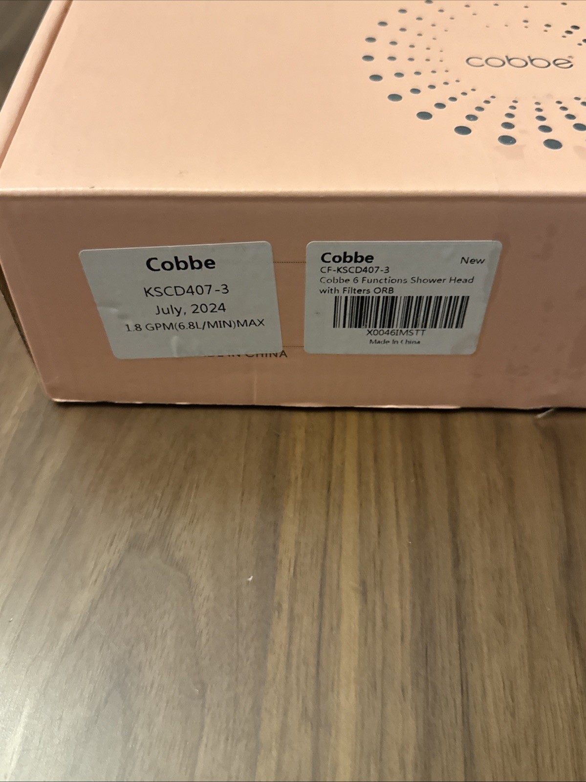Cobbe KSCD403-3 2.5GPM 6 Function Matte Black Shower Head with Filters