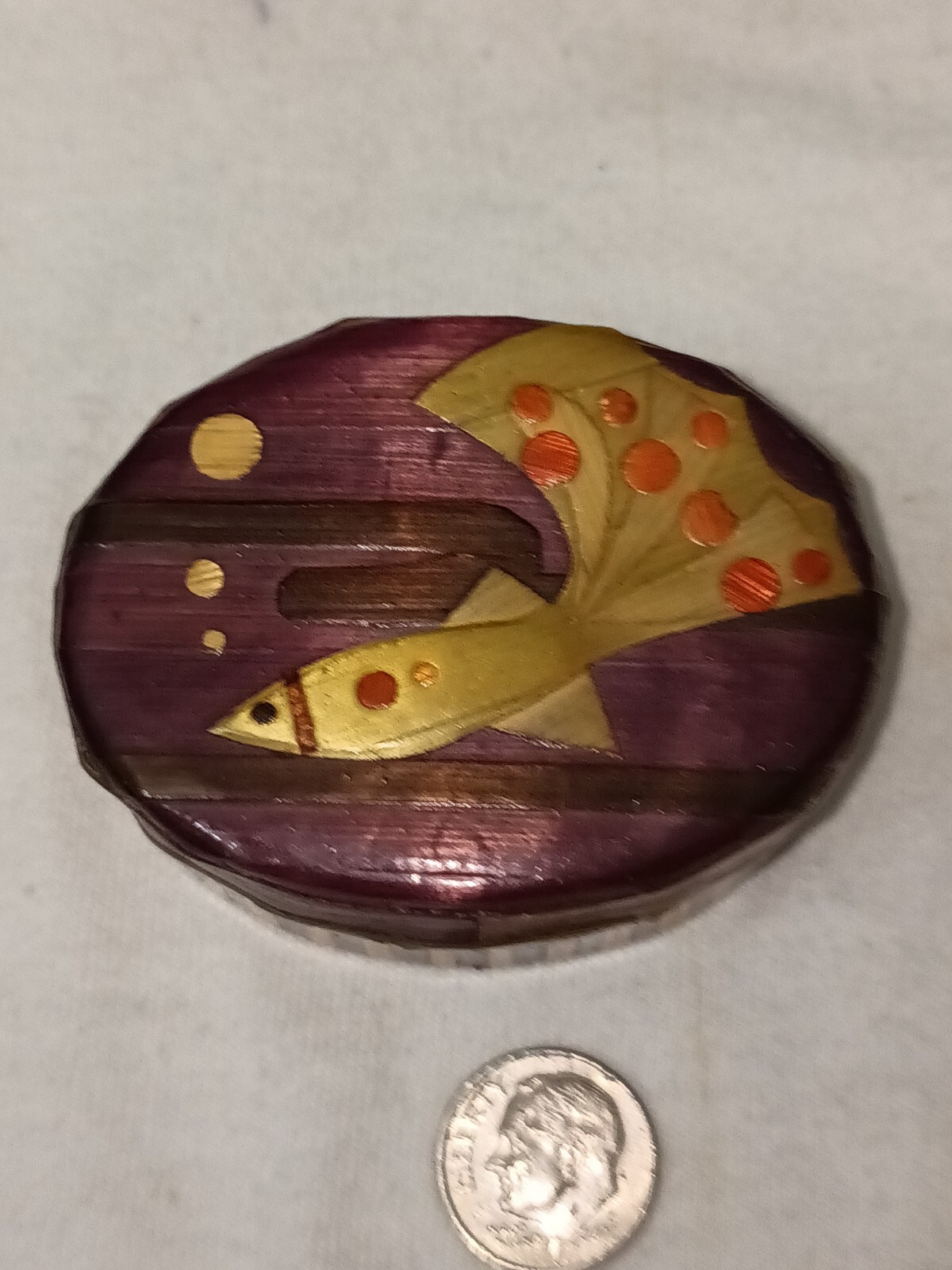 Fish Print Small Trinket Box