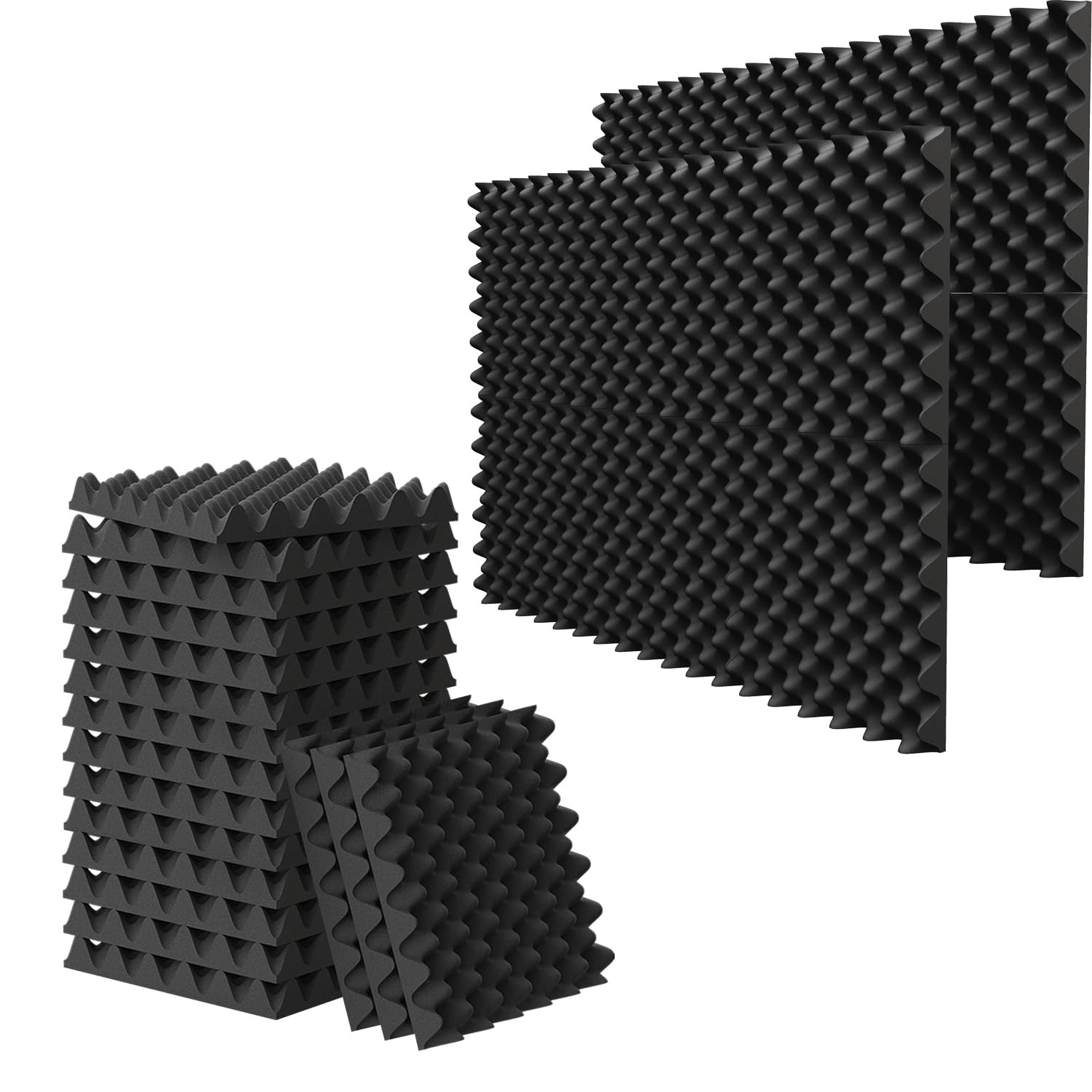12 Pack 1.5"X12"X12" Acoustic Foam, Sound Proof Egg Crate Foam(Most 12