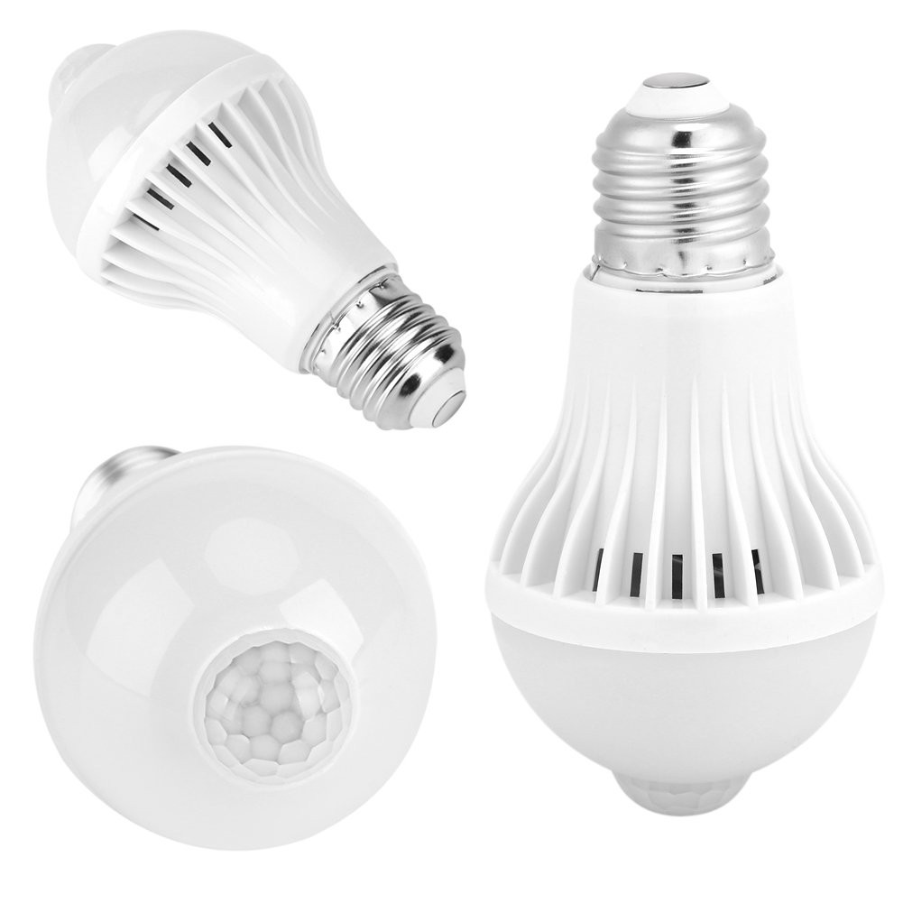 PIR Infrared Motion Sensor Light Bulb, Movement Activated E27 7w