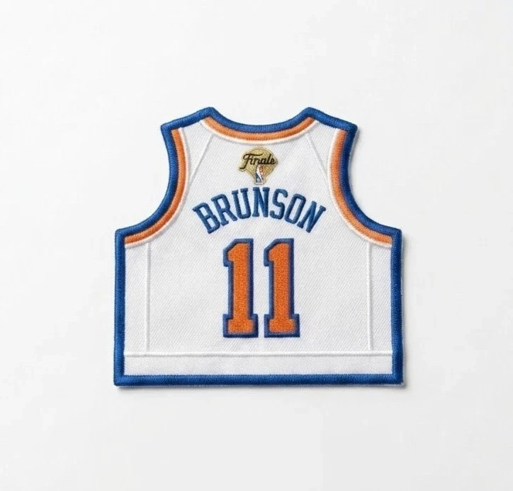 EMBROIDERED BRUNSON AND KNICKS 2026 NBA FINALS CHAMPIONS LOGO PATCH IRON ON