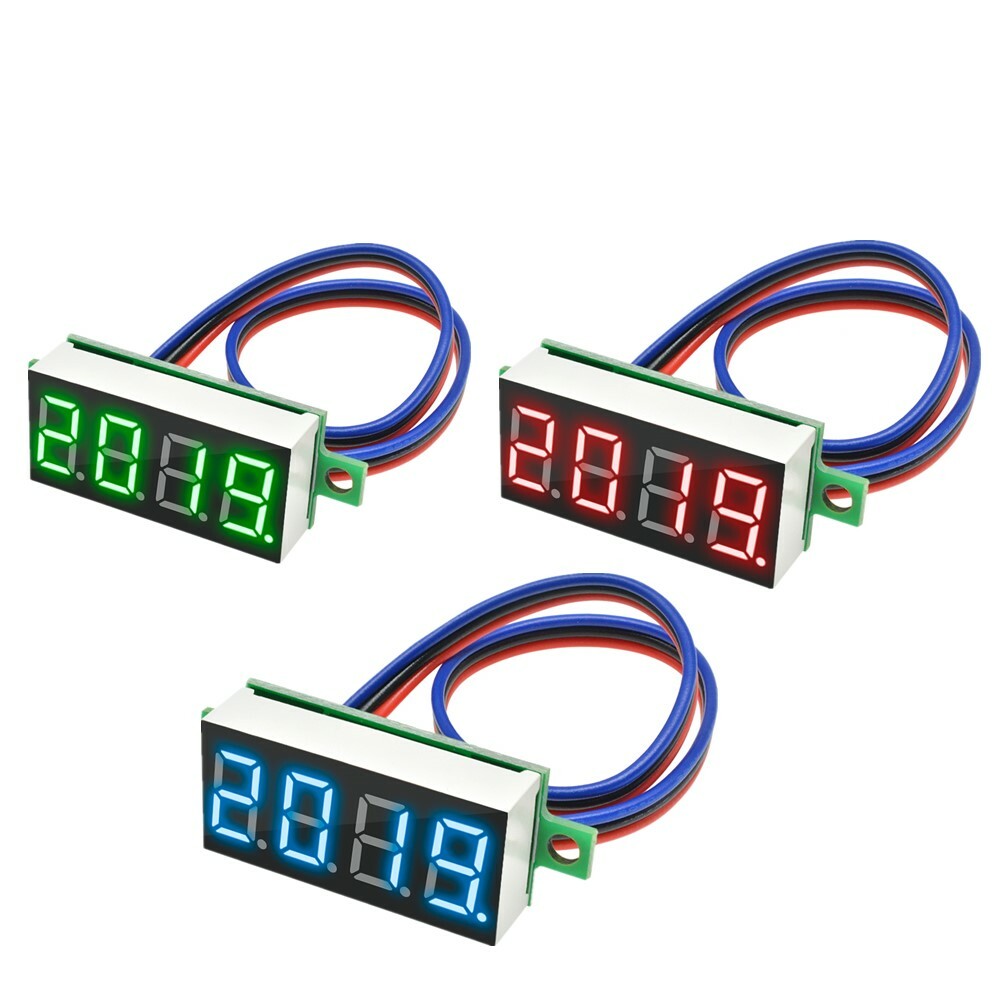 0.36" Digital 4-Digit Voltmeter LED 0-100V Voltage Tester Panel Meter 3-Wire