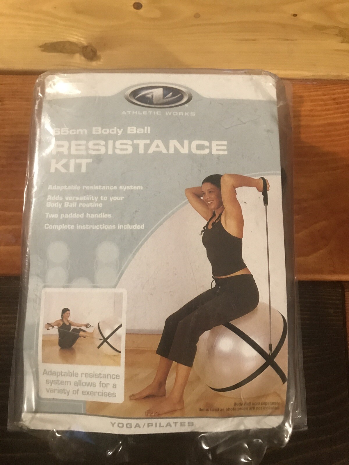 Athletic Works 65cm Body Ball Resistance Kit  Yoga/Pilates New