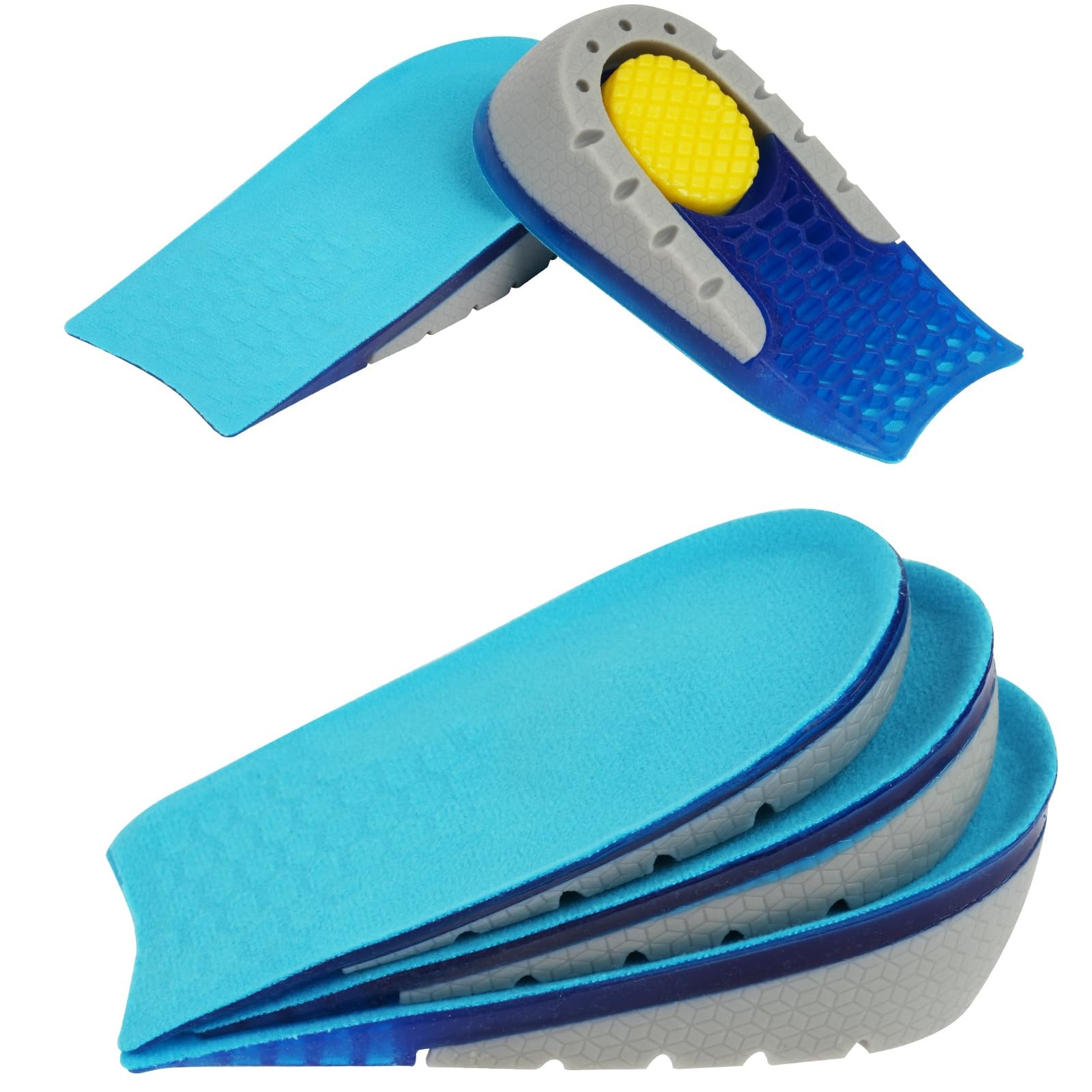 Height Increase Insoles 3.5cm Unisex Invisible Heel Lift Inserts Half Increas...