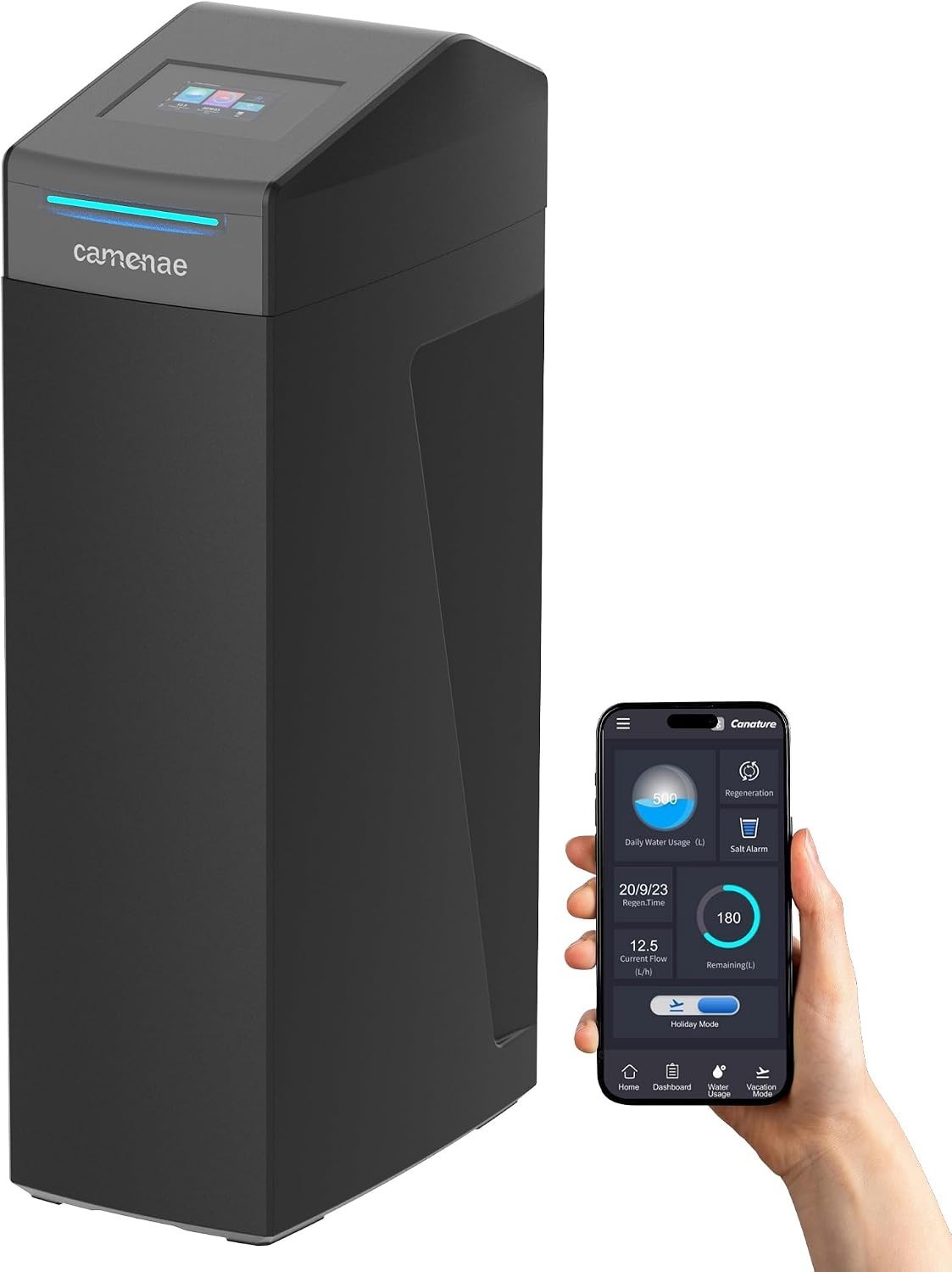 Whole House Water Softener System 40000 Grains Smart WiFi App LED TouchScreen