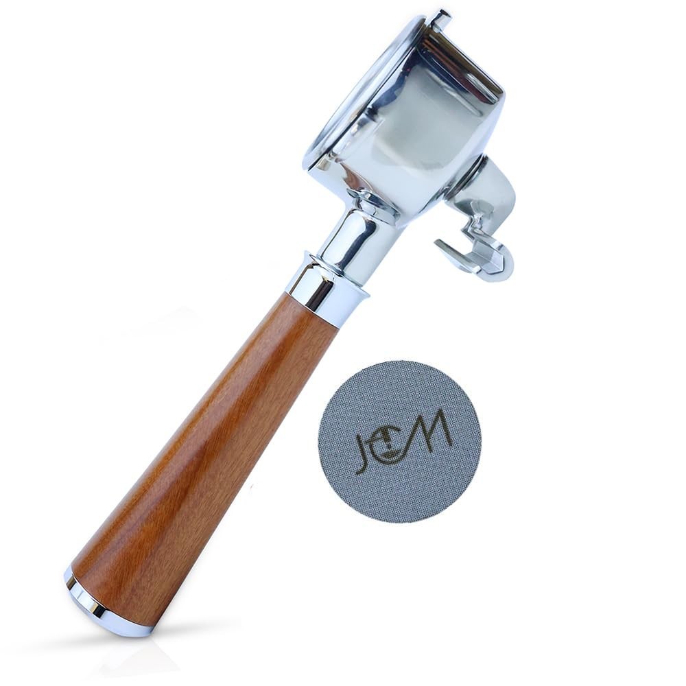 JCM Coffee Products 54mm Bottomless Portafilter (red Rosewood Double Spout)
