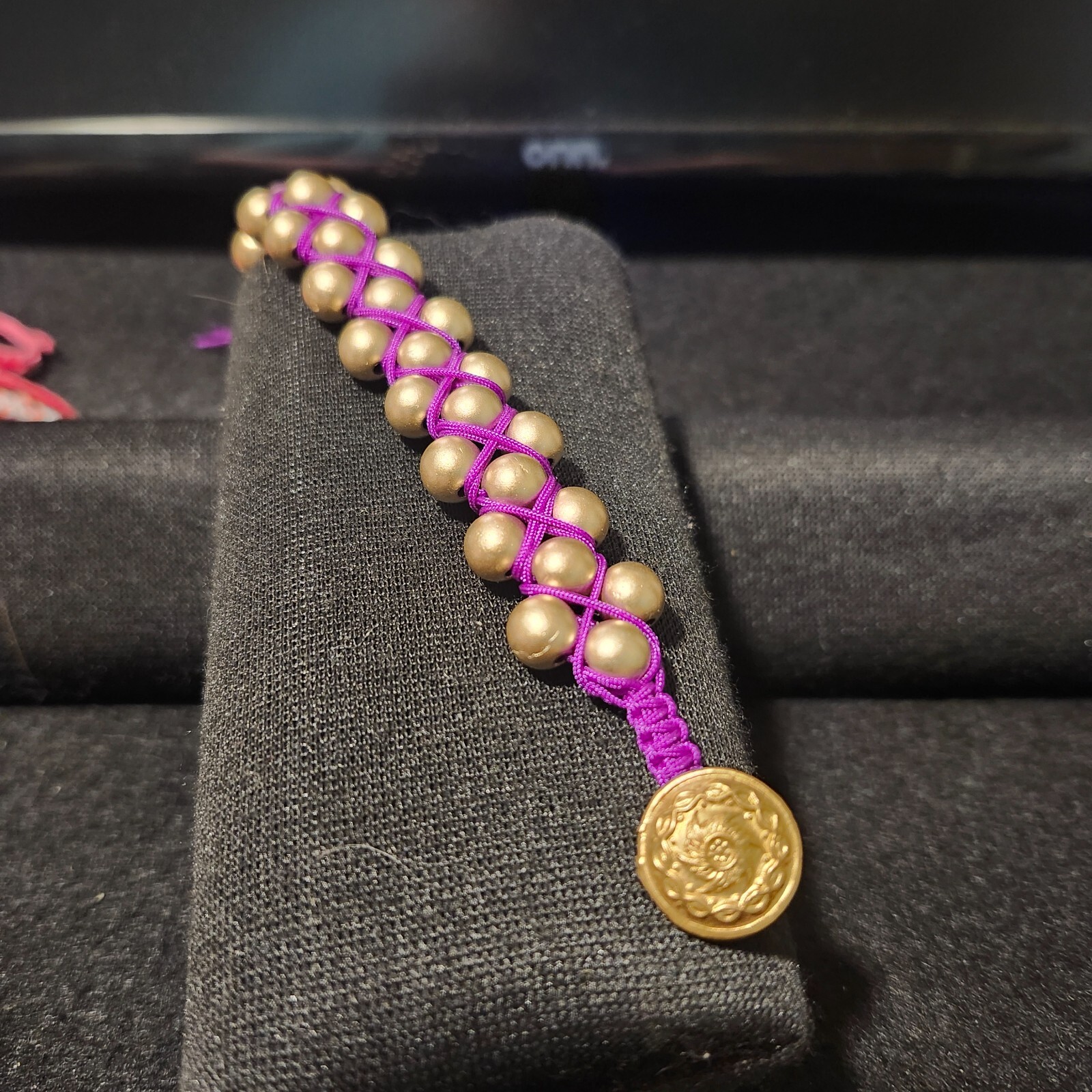 Handmade Nylon and Bead Bracelet