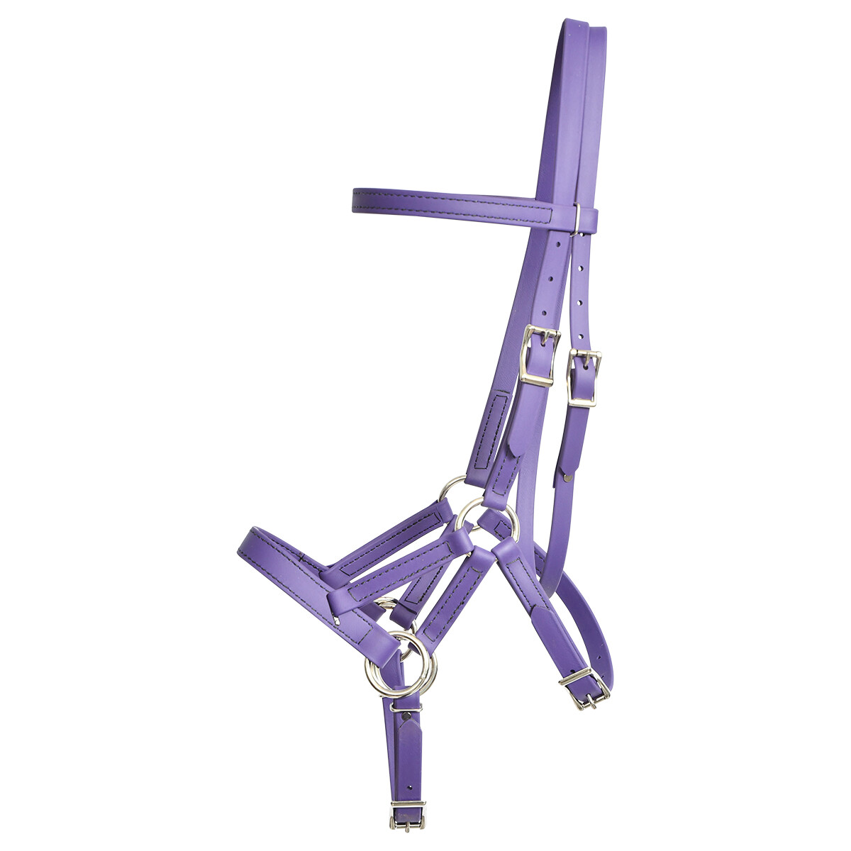 HORSE SIZE-READY MADE - Purple SIDEPULL BITLESS bridle made of BETA BIOTHANE