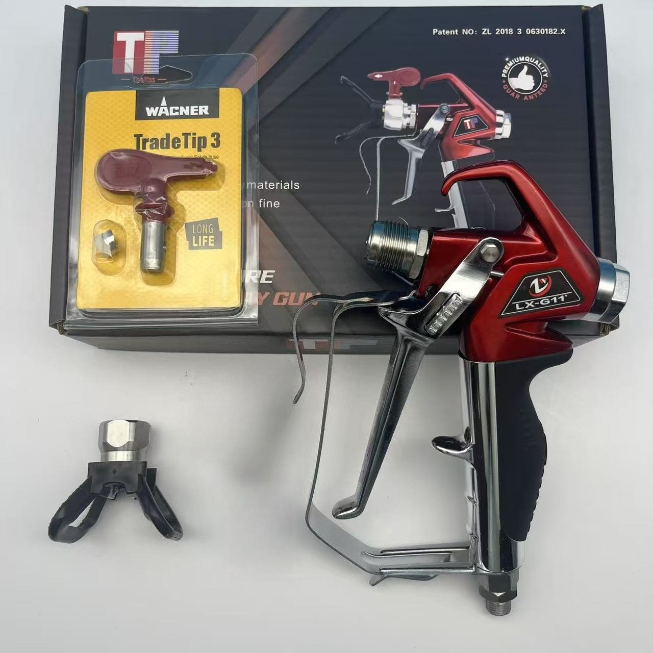 RX-Pro Red Series Airless Spray Gun 538020 w/ 517 Tip & Guard Titan 0538020 NEW