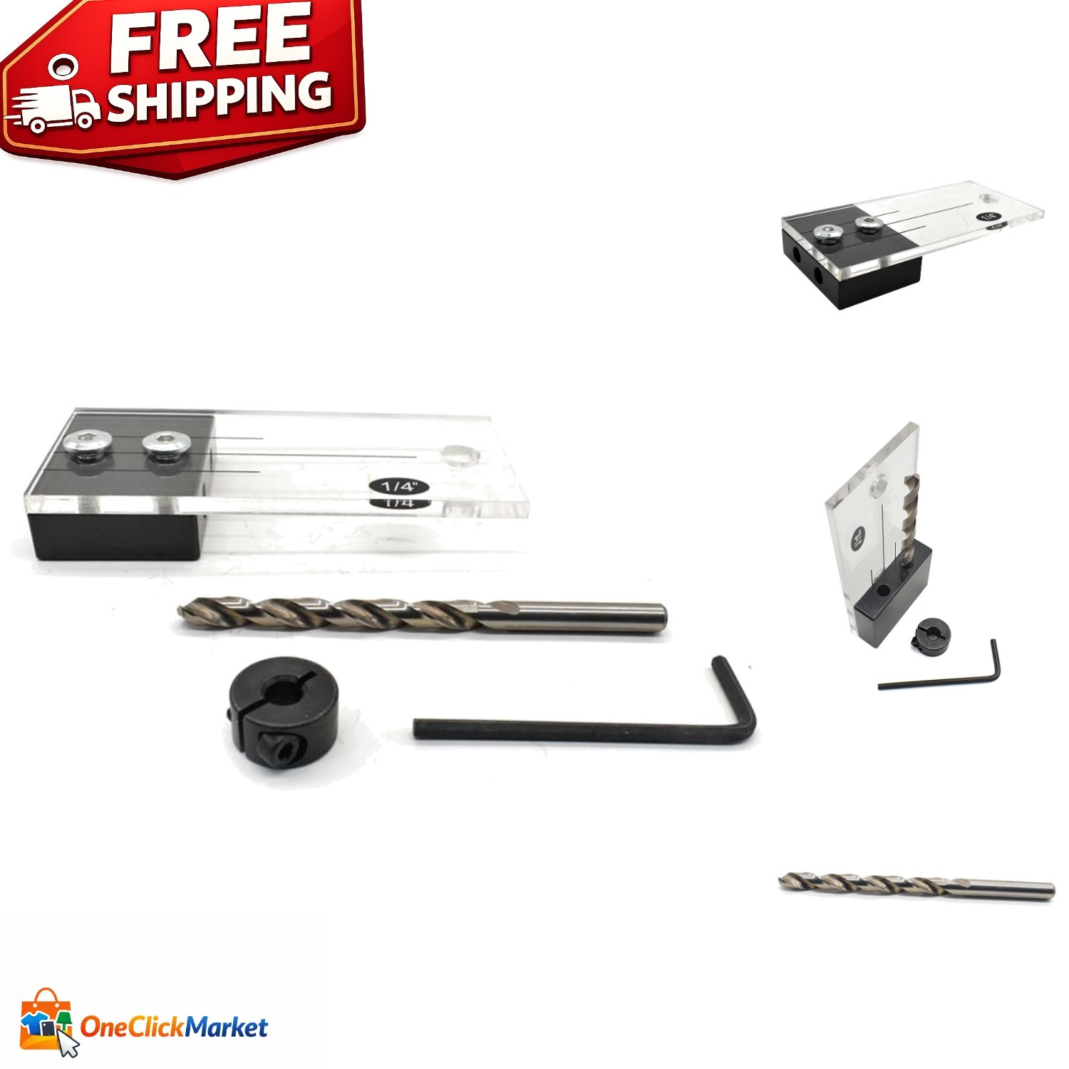 Handy 1/4" Dowel Jig Kit - Effortless Precision for DIY Woodworking Enthusiasts