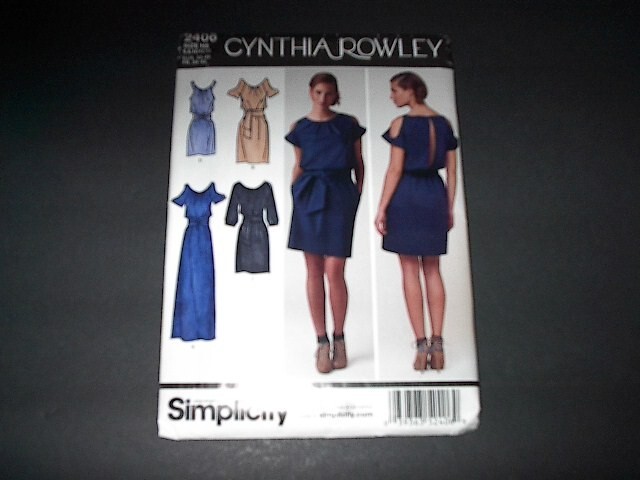 Simplicity Pattern 2406 Misses' Cynthia Rowley Dress in Three Lengths  6 ~ 14 UC