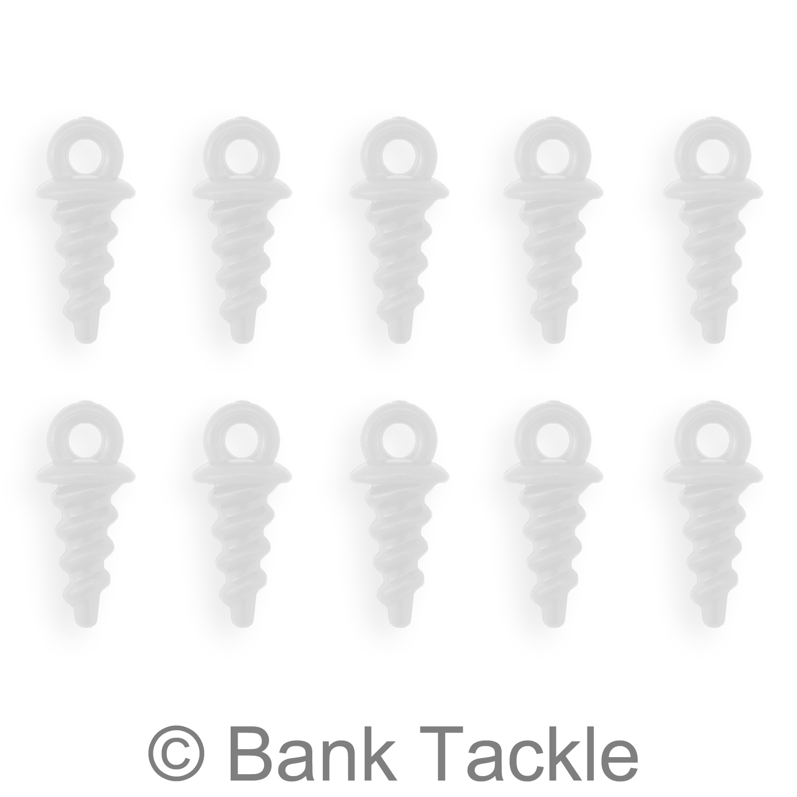 Plastic Bait Screws x 10 Clear 10mm Carp Fishing Terminal Rig Tackle Pop Up JSPC