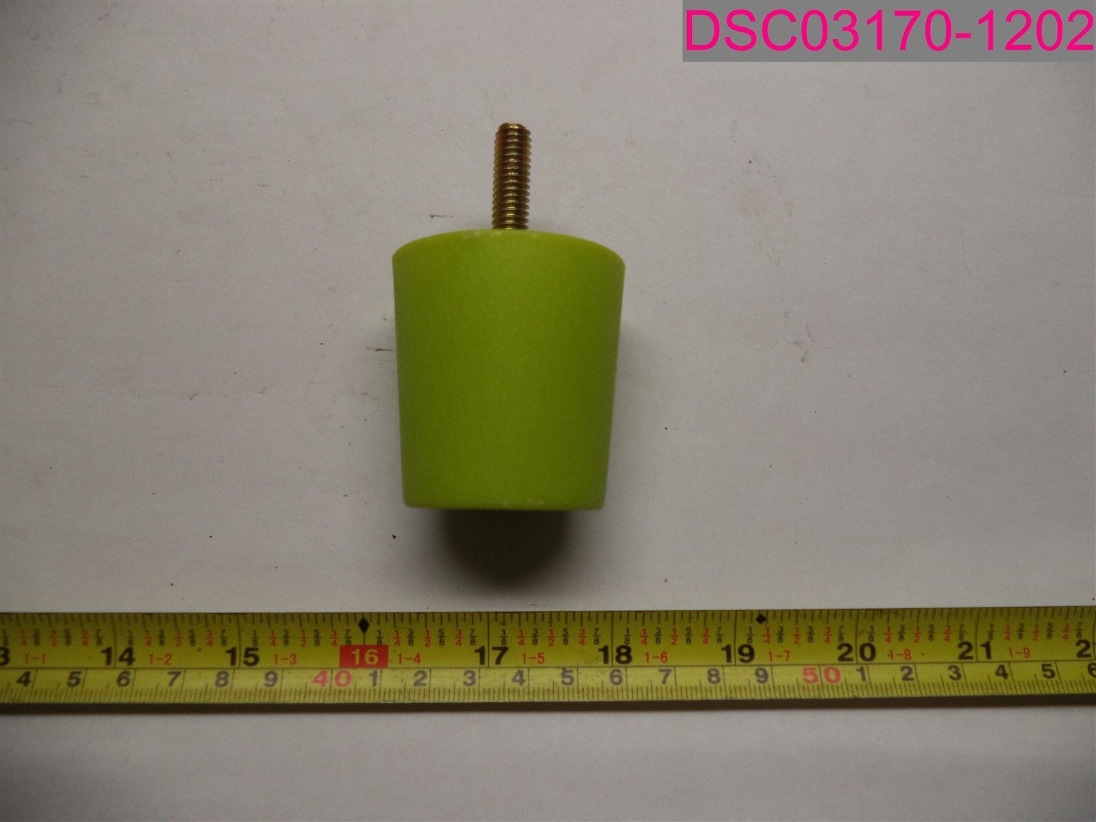 QTY=4; Green Furniture Feet/Legs 2" Tall. Tapered Width 1 1/2"-1 7/8" Wide.