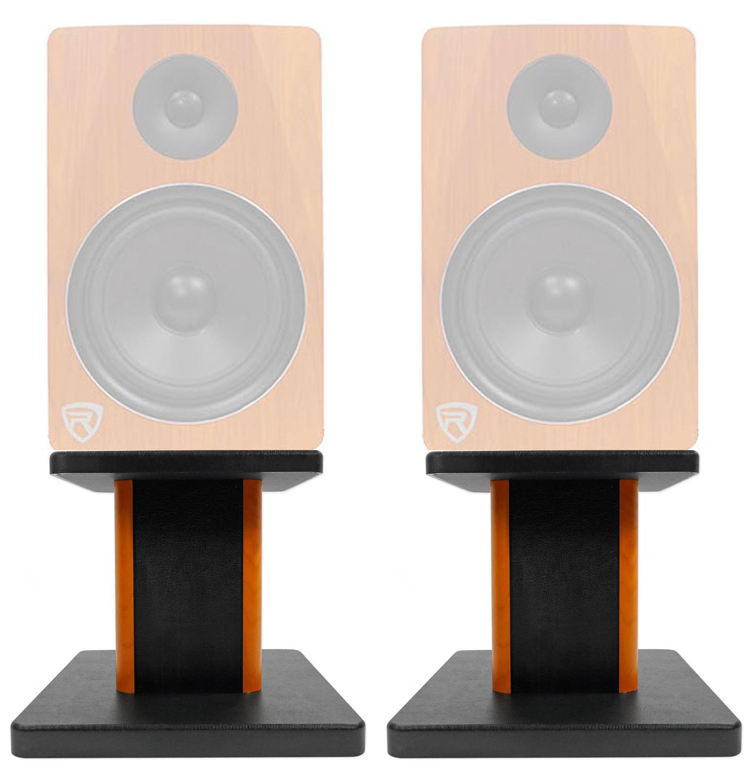 Rockville 8” Wood Studio Monitor Speaker Stands For Rockville APM8C
