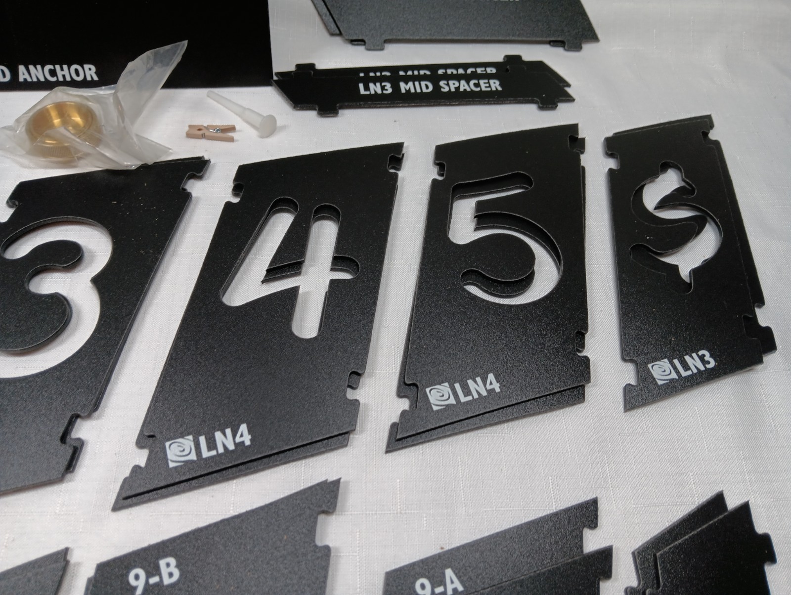 Rockler Interlock Signmaker’s Templates Script Font Number Kit