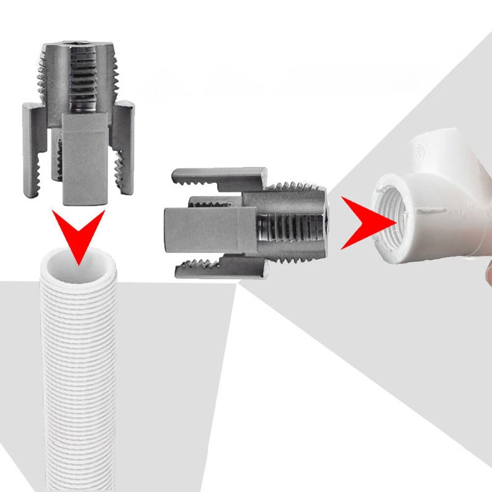 Integrated Internal & External Pipe Threading-Tool, PVC Pipe Threader Kit US!