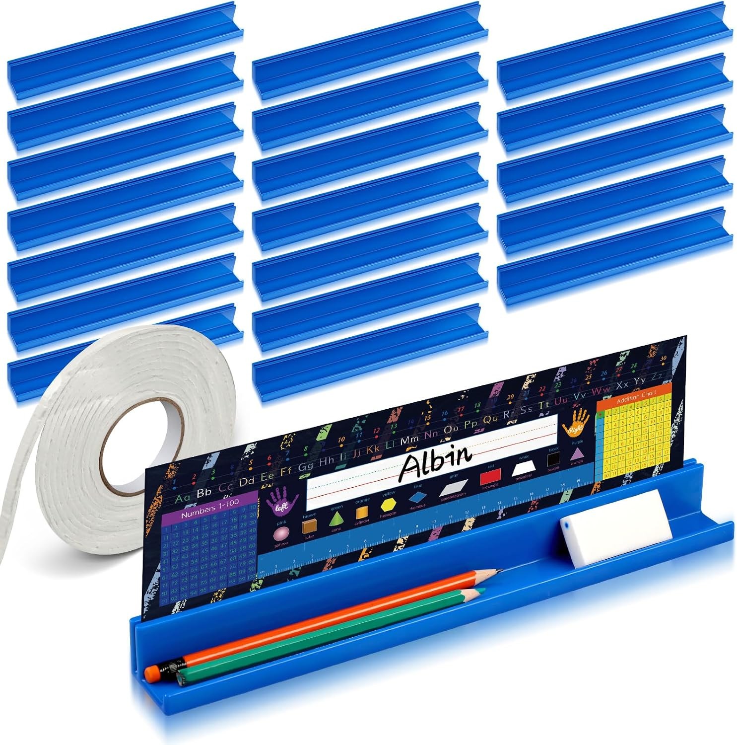Classroom Desk Name Plates Holder Student Card Storage