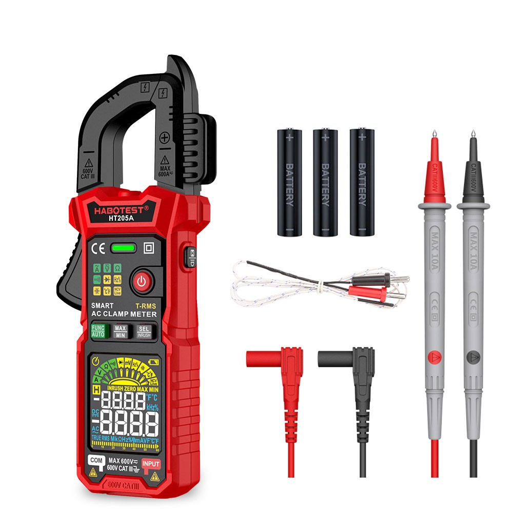 HABOTEST HT205A Multimeter Volt Am Ohm Tester True RMS NCV with Battery NEW