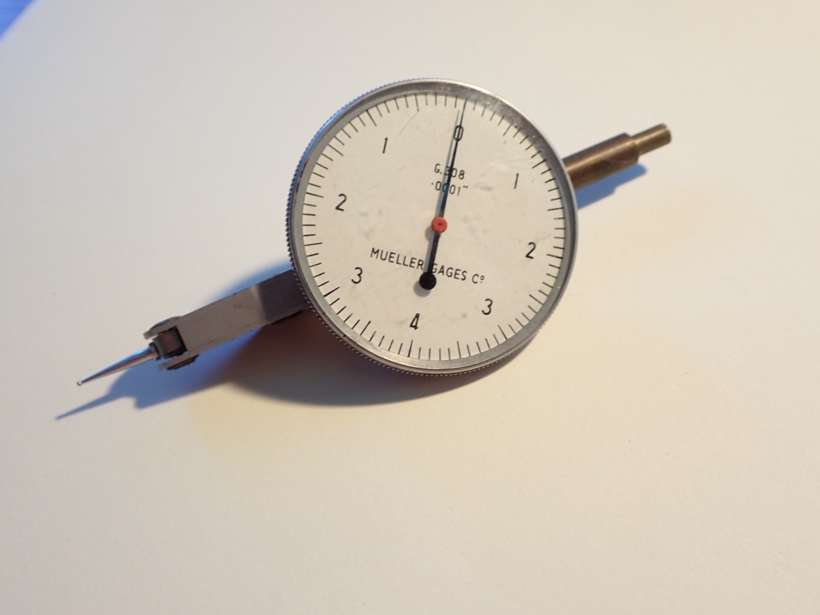 Mueller Gages Co. Dial Indicator Type 308 Dial Test indicator .0001 G.308