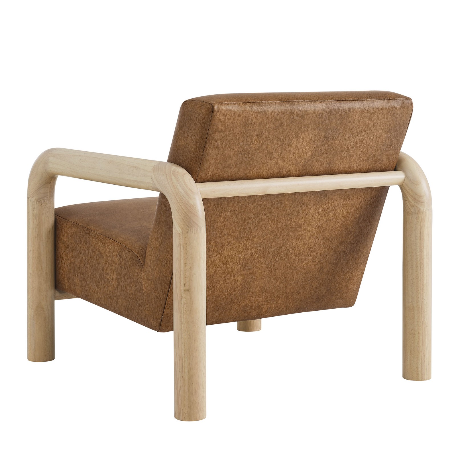 Sereno Vegan Leather Accent Chair in Canyon Oak