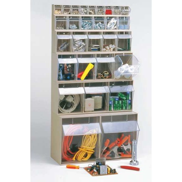 Quantum Storage Systems Qtb303iv Plastic Tip-Out Bin Ivory