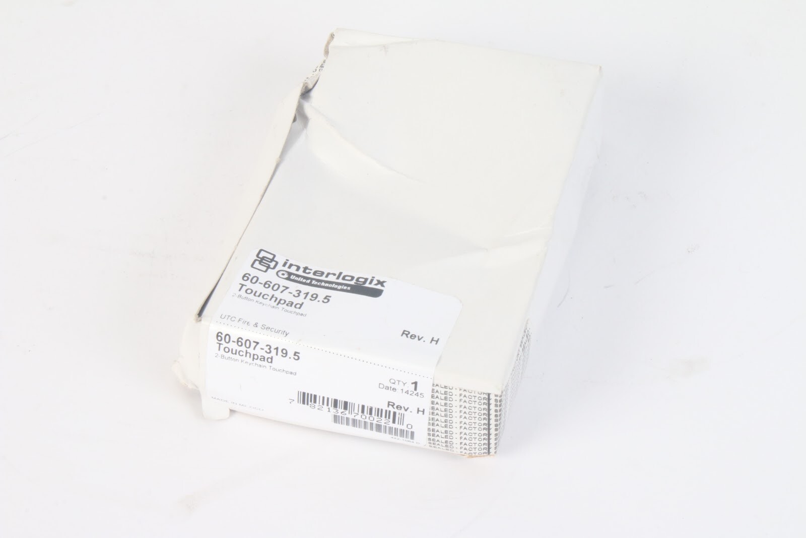 Interlogix 60-607-319.5 2-Button Key Chain Touchpad 782136700220 - Open New Box