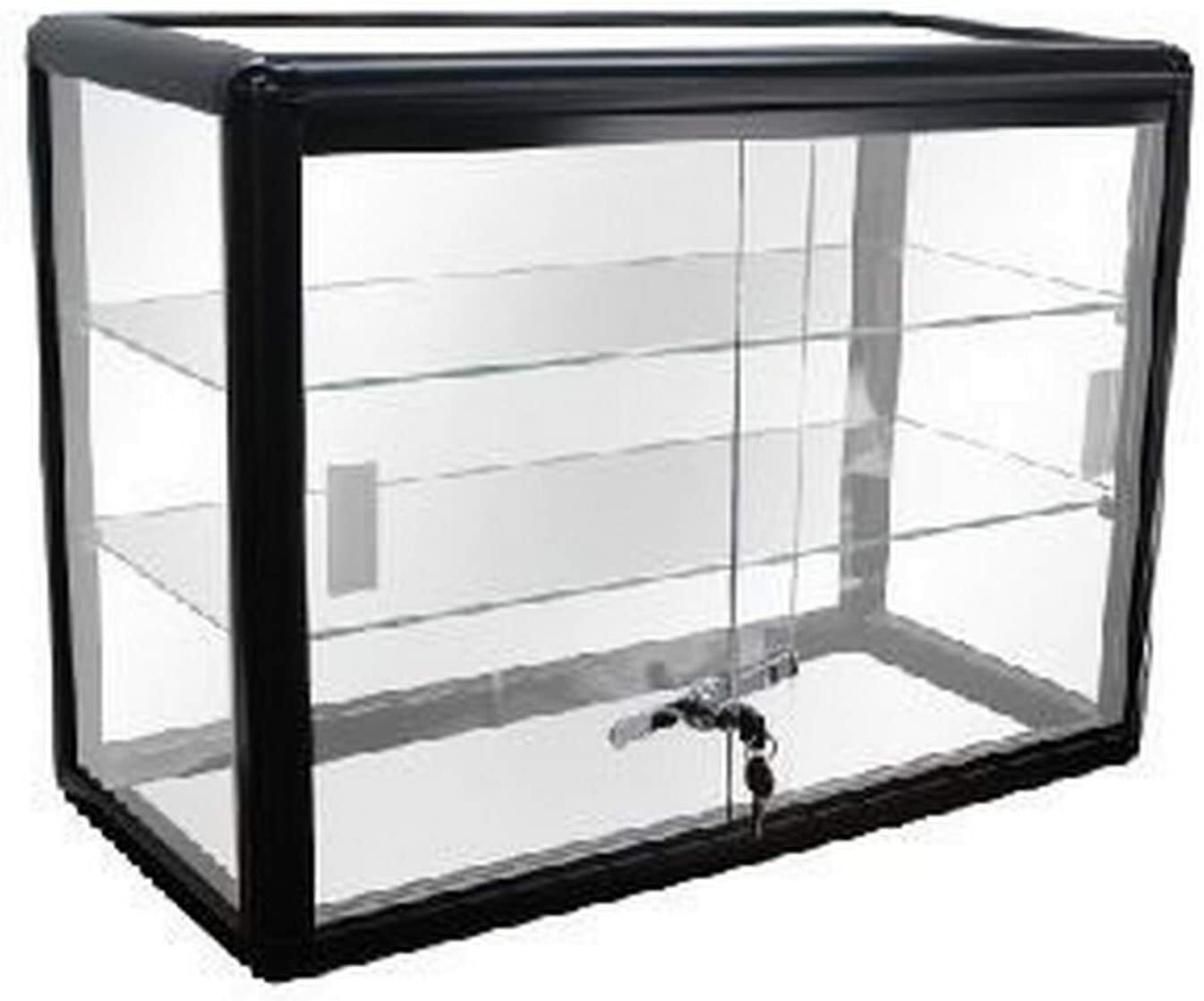OH Elegant BLACK Anodized Aluminum Countertop Showcase