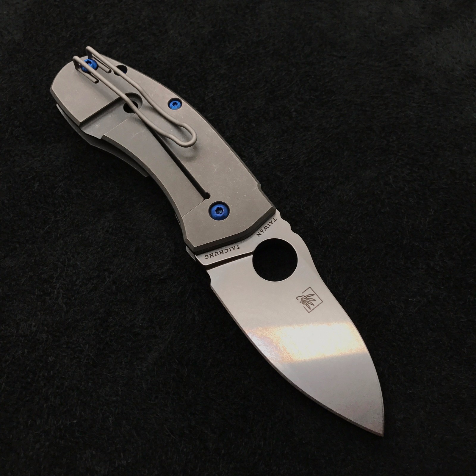 Blue Titanium Screw Set (NO KNIFE) for Spyderco Techno (6) ~ C158TIP