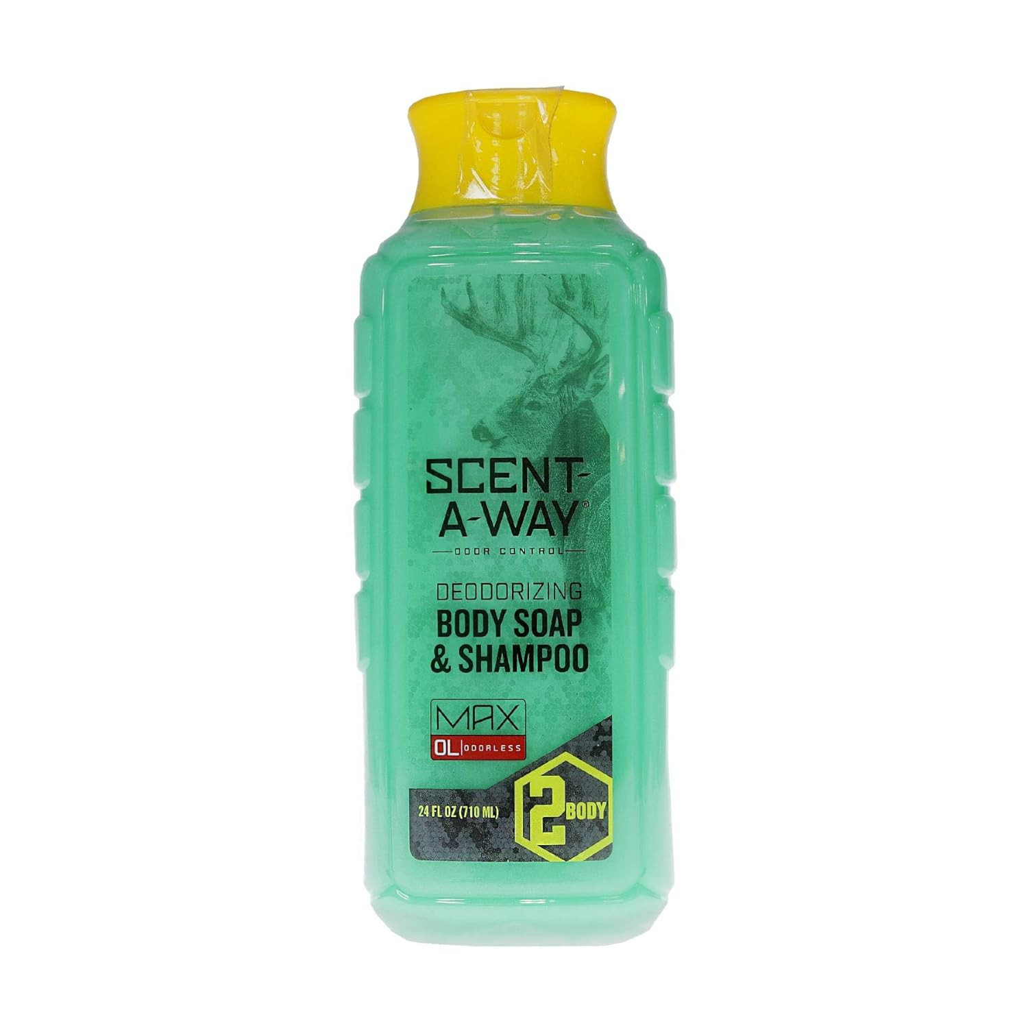 Scent-A-Way MAX Liquid Body Soap & Shampoo - Odorless Green Soap Scent Eliminato