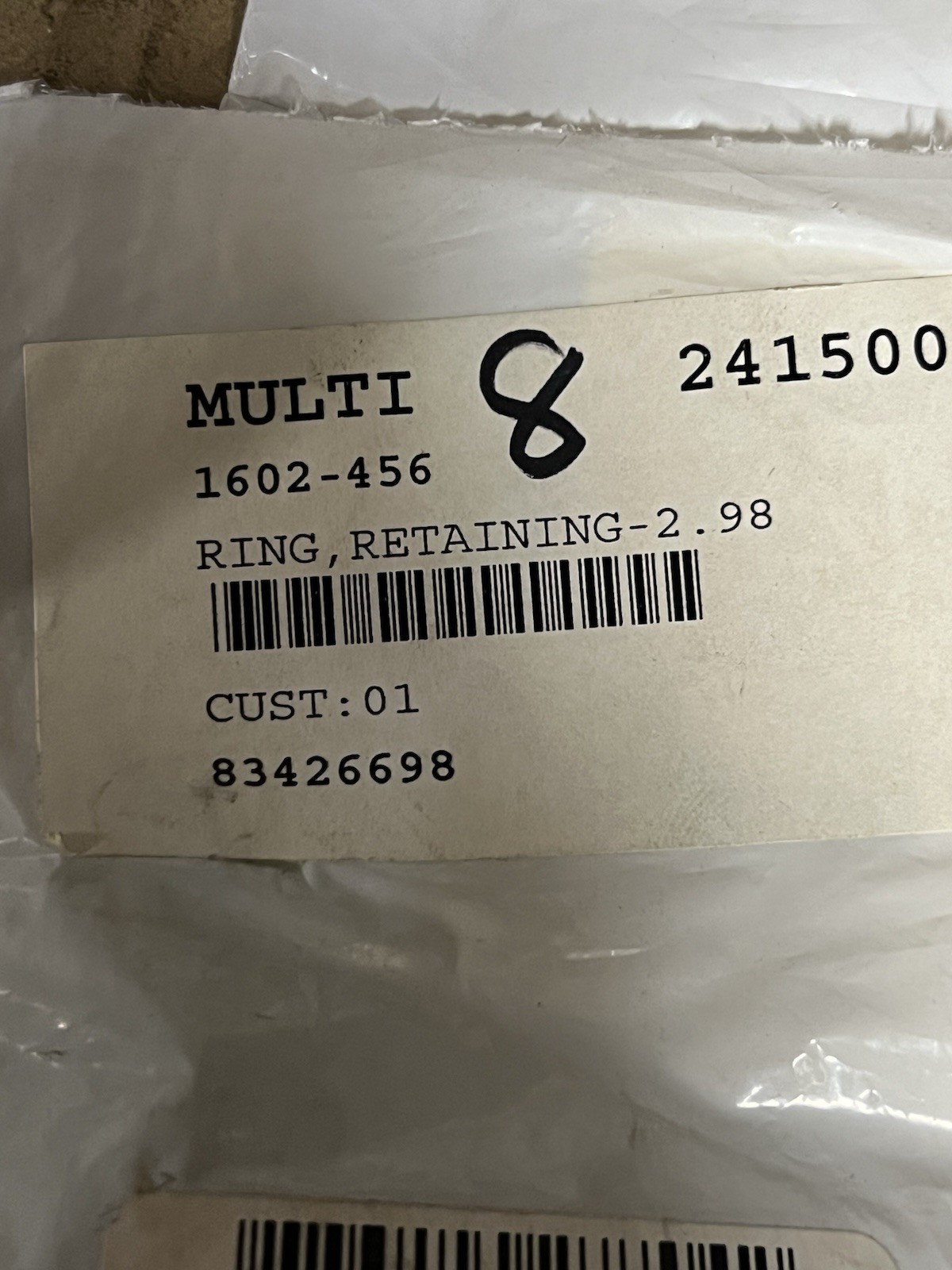 1602-456 Arctic Cat Retaining Ring NEW OEM